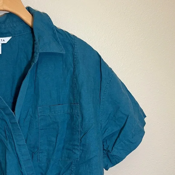 Athleta Teal Short Sleeve Shirt - Picture 4 of 12